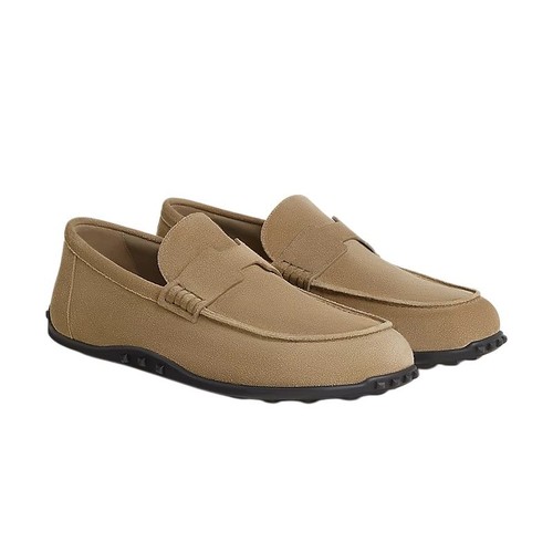 Hermes lazy loafer suede - hermes,