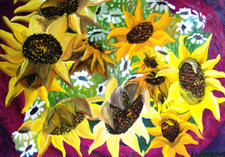 Dipinto olio fiori astratti