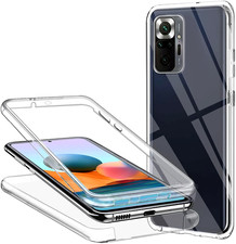 COVER TRASPARENTE PER XIAOMI REDMI NOTE 10 PRO CUSTODIA FRONTE RETRO IN SILICONE