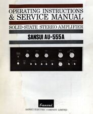 SANSUI AU-555A Stereo Amplifier Schematic Diagram Service Manual
