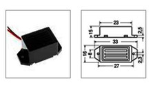 CS 0040 BUZZER ELETTRONICO MECCANICO 23mm 12VDC 75dB