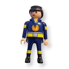 Playmobil personaggio uomo vigili del fuoco uniforme uso soccorritore colori avvertimento simbolo abbigliamento