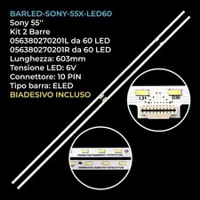 KIT 2 BARRE STRIP 60 LED TV SONY 56.38027.020 KD55X8500D V550QWME01