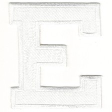 Patch lettera E blocco bianco