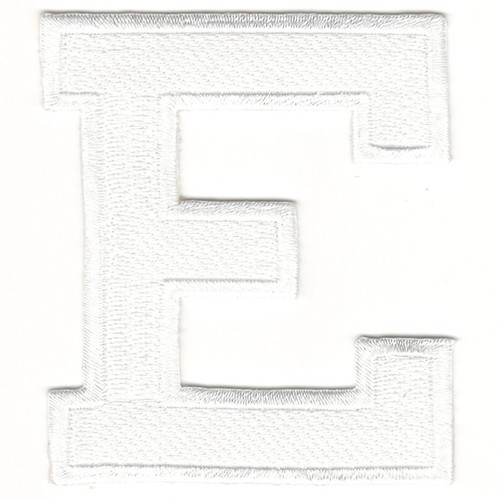 Patch lettera blocco bianco - patch, e