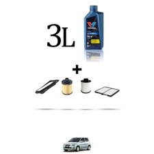 HOFFCAR Kit tagliando 4 FILTRI e 3L OLIO per Suzuki Ignis II 1.3 51kw dal 2003