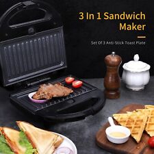 Robin - Sandwich Maker 3 in 1, Tostiera/Piastra per Panini. 750 W, Piastre Antia