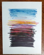 Yaacov AGAM Litografia originale "New York Paris par concorde", 1979