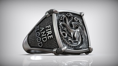 Anelli uomo ossidati targaryen - uomo,