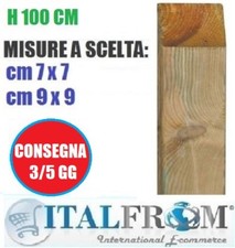 Palo Quadro in Legno di Pino H