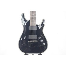 SCHECTER AD-C-7-HR corpo usato in acero + mogano 7 corde nero con custodia mo...