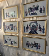 Sei antiche scene quadro carta