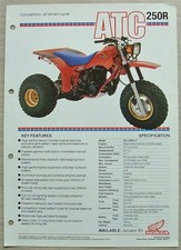 HONDA ATC250R Foglietto