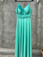 Abito da sera, da cerimonia, verde acqua glitterato