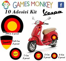 ADESIVI MOTO VESPA kit PIAGGIO Bandiere GERMANIA TEDESCA Cerchio Casco ET2 ET4