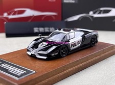 Modellino sportivo FY 1:64 polizia Enzo Racing auto in metallo pressofuso 