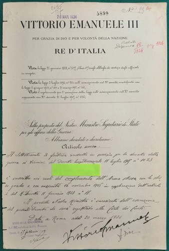 Autografo vittorio emanuele - vittorio,