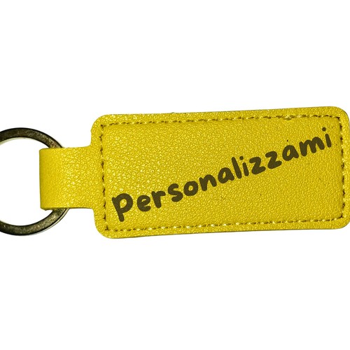 Portachiavi giallo 3x5cm - portachiavi,