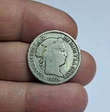 NT/ ISABEL II 4 REALES PLATA 1860 BARCELONA (E447)