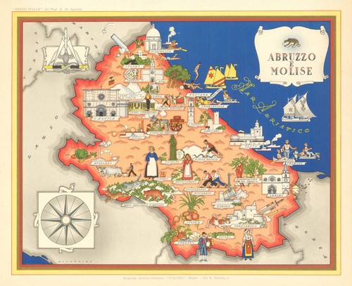 Abruzzo molise pictorial - abruzzo, map