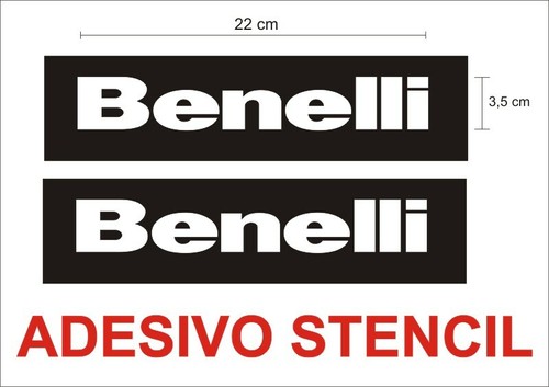 Adesivo stencil benelli logo - adesivo,