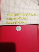 5 Lire Italia Delfino Anno 1955  Circolata Un Po' Cosumata. 