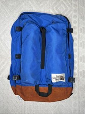 Zaino grande vintage The North Face blu arancione struttura in metallo escursionismo outdoor