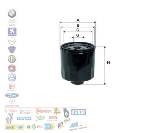 Filtro olio audi seat - filtro,