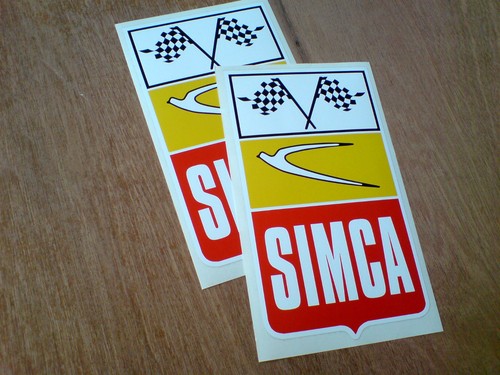 Adesivi auto epoca simca - adesivi, d'epoca