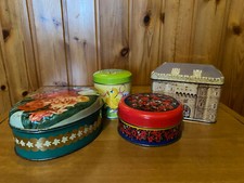 4 scatole di latta vintage