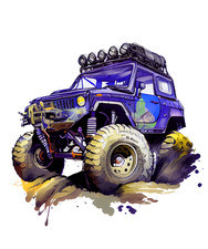 6 adesivi auto sticker 4x4 off