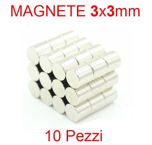 X10 magnete neodimio 3x3 - magnete,