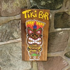 Insegna Bar Legno Tiki Bar