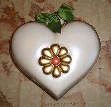 THUN - Formella Cuore Grande Con Fiocco - cm 25 x 25 - Vintage - Mai Esposta