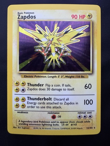 Pokemon card english zapdos - english,