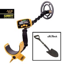 PROMO METAL DETECTOR 200i GARRETT PIASTRA 9" CERCAMETALLI ORO + PALA ALL BLACK