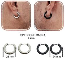 Orecchini uomo a cerchio doppi