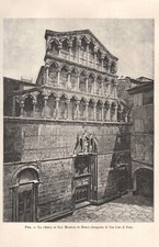 Stampa antica PISA Borgo