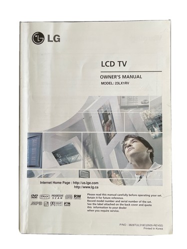 Model 23lx1rv lcd cd dvd - model, tv