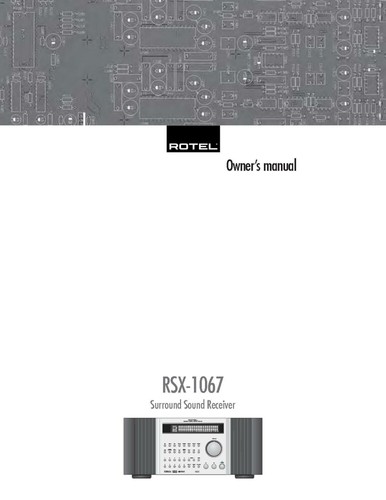 Rotel rsx 1067 ricevitore - rotel, rsx-1067
