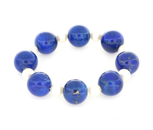 Bracciale con lapislazzuli - , e