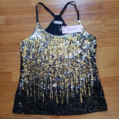 Top cami maner nero argento - cami,