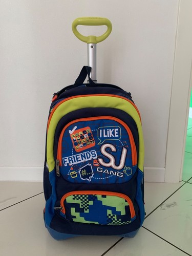Zaino scuola trolley - sj, blu