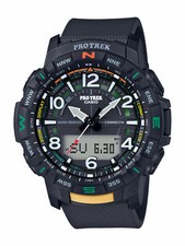 Casio PRO TREK 51mm Cassa e Cinturino in Resina Orologio da Uomo - Nero (PRT-B50-1)