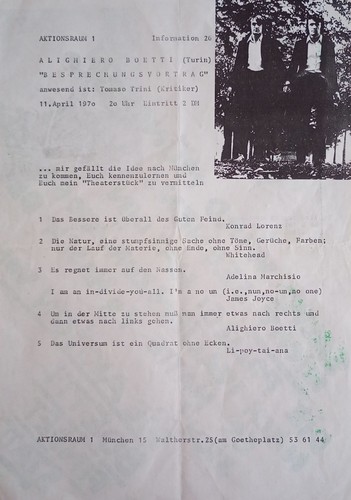 Volantino originale boetti - originale,