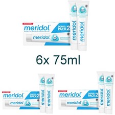 6x 75ml Meridol Dentifricio Dentifricio 3x Confezione Doppia Effetto Antibatterico