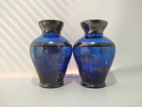 Vasi vetro artistico blu - vasi,