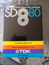 Tdk SD 8 80 TAPE CASSETTA STEREO 8 Vergine RARA NUOVA