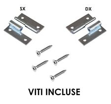 2x CERNIERA A LIBRO MICCIONE DA 2" 41x49mm CON VITI INCLUSE - lato dx o sx