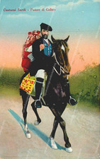 de22 cartolina costumi sardi pastore di gallura